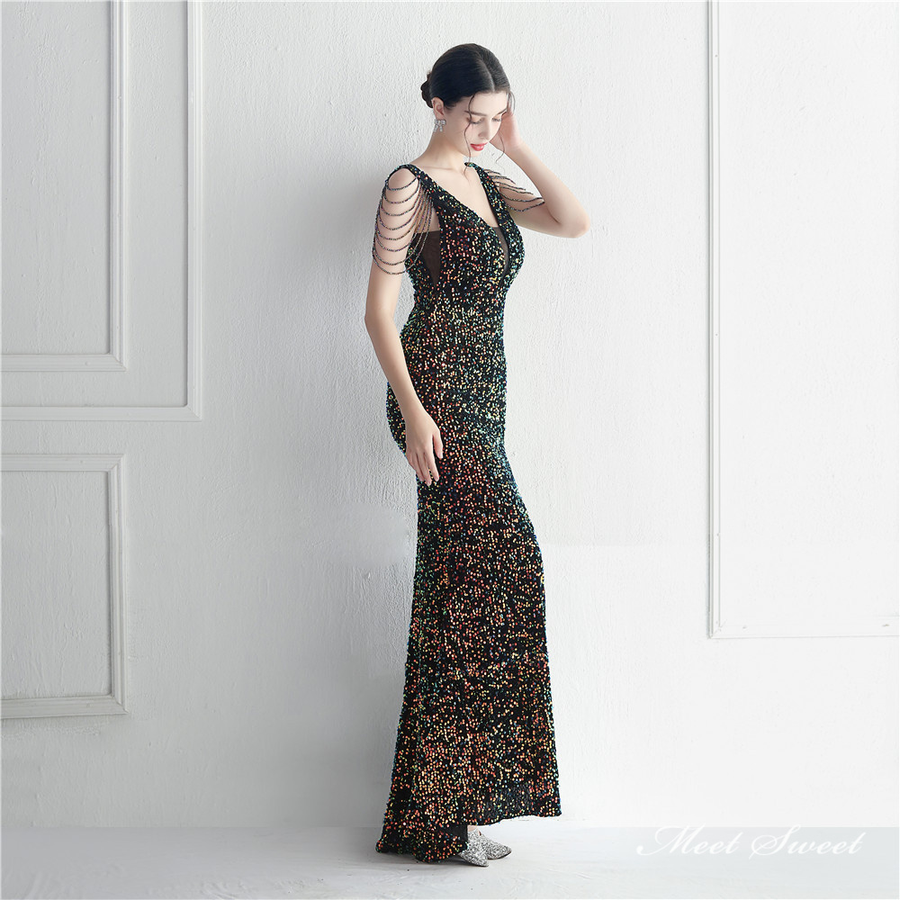 カラードレス マーメイドドレス パーティードレス 袖なし ビーズ ウェディングドレス スパン小さいサイズ 結婚式 発表会 二次会 大きいサイズ 