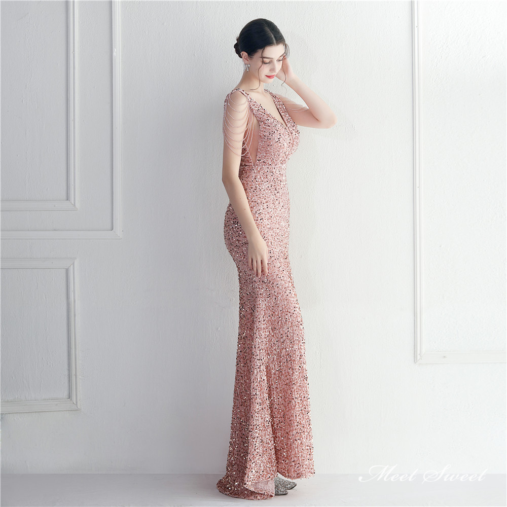 カラードレス マーメイドドレス パーティードレス 袖なし ビーズ ウェディングドレス スパン小さいサイズ 結婚式 発表会 二次会 大きいサイズ 