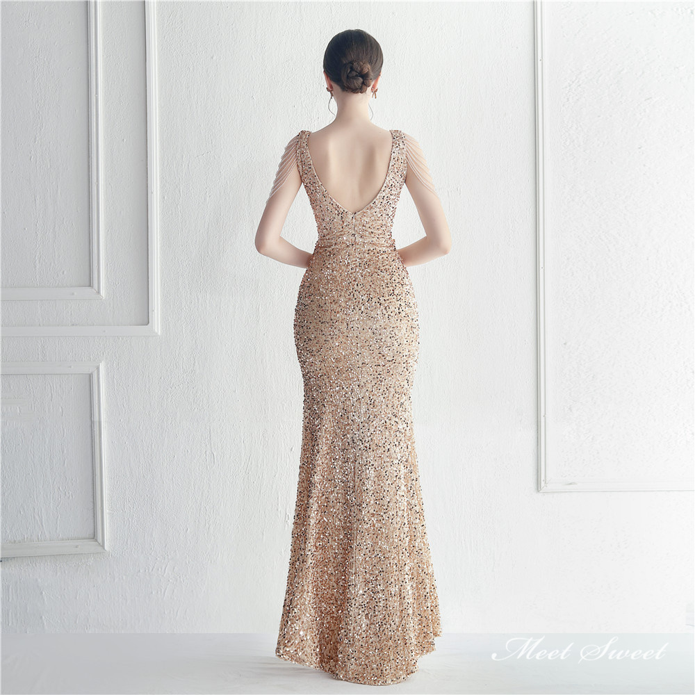 カラードレス マーメイドドレス パーティードレス 袖なし ビーズ ウェディングドレス スパン小さいサイズ 結婚式 発表会 二次会 大きいサイズ 