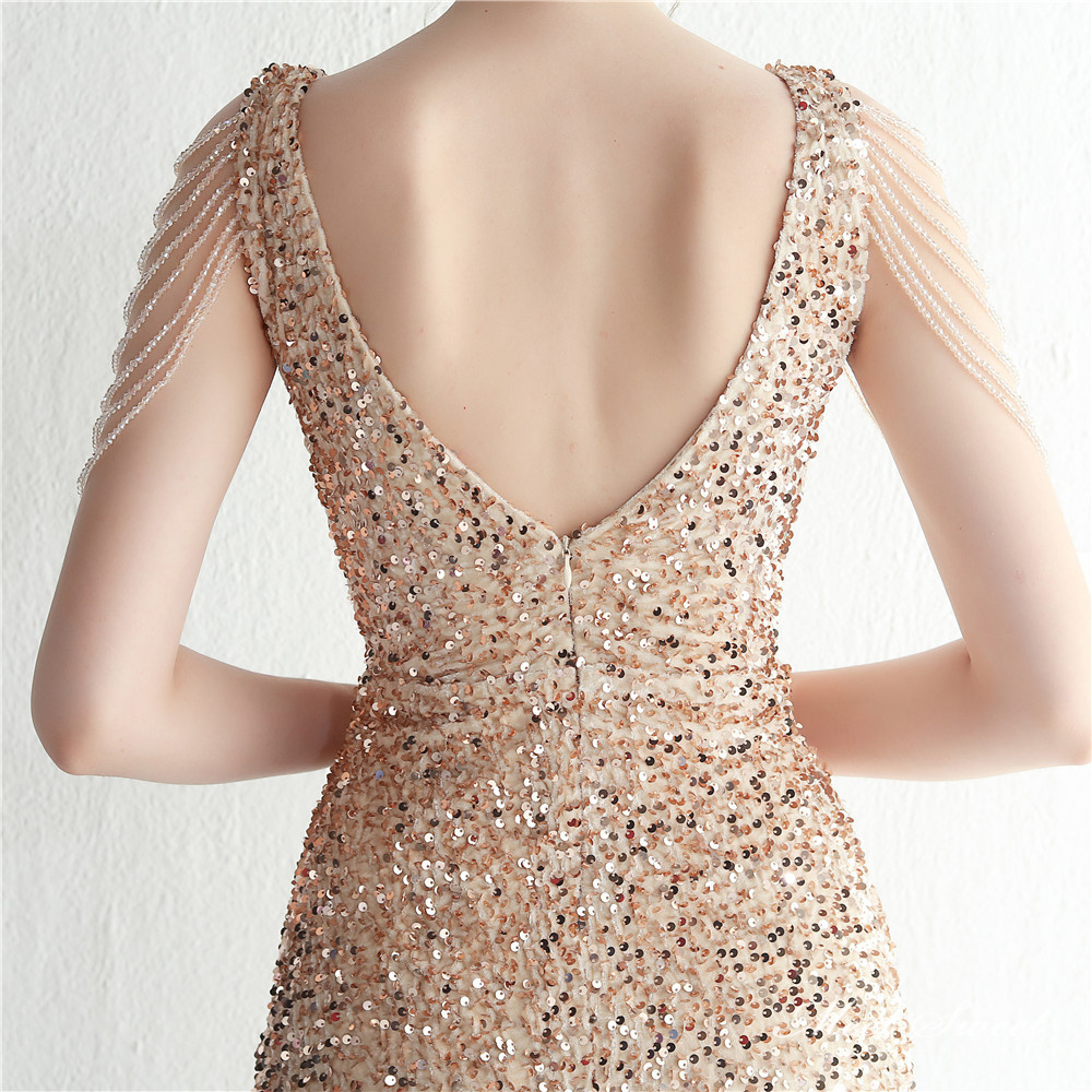 カラードレス マーメイドドレス パーティードレス 袖なし ビーズ ウェディングドレス スパン小さいサイズ 結婚式 発表会 二次会 大きいサイズ 