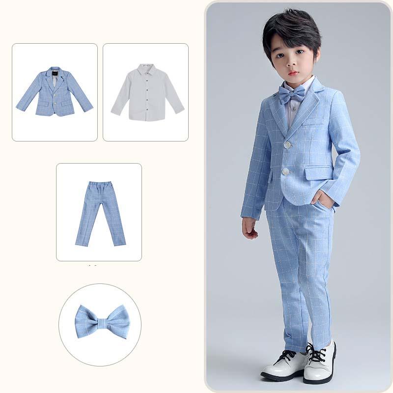 卒業式 小学校 男子 4点フォーマルスーツ セットアップ4点セット 送料無料  