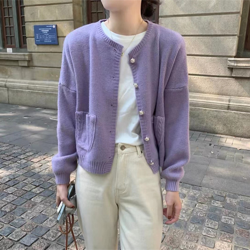 ニットカーディガン レディース 秋冬 トップス 体型カバー ニットコート ニットセーター 長袖カジュアル 前開き 着痩せ アウター 