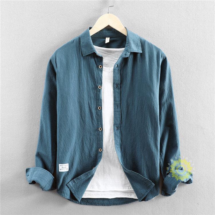カジュアルシャツ メンズ 長袖 無地 長袖シャツ シャツ 50代 通勤 綿シャツ 秋服 トップス 綿100% 40代 春秋 白シャツ 
