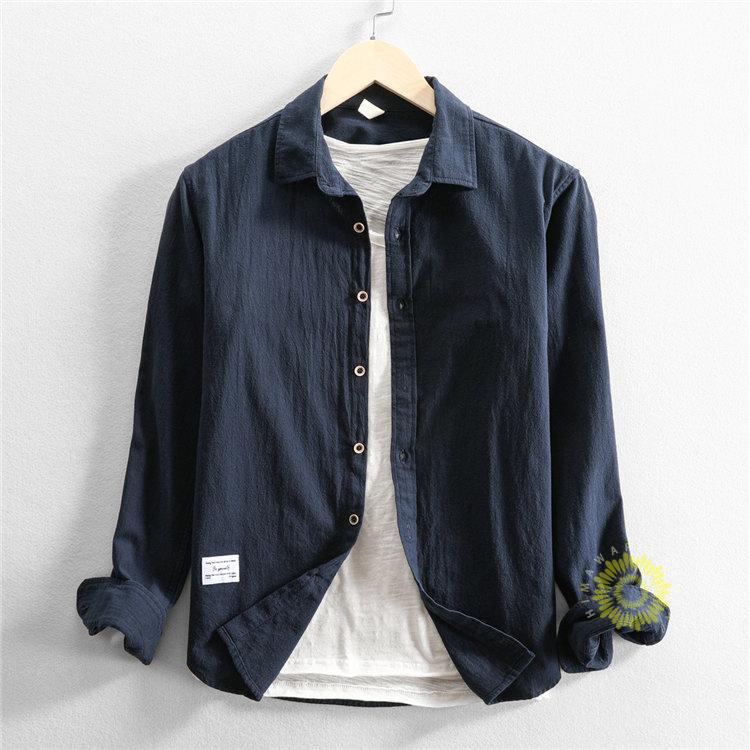 カジュアルシャツ メンズ 長袖 無地 長袖シャツ シャツ 50代 通勤 綿シャツ 秋服 トップス 綿100% 40代 春秋 白シャツ 
