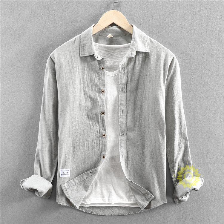 カジュアルシャツ メンズ 長袖 無地 長袖シャツ シャツ 50代 通勤 綿シャツ 秋服 トップス 綿100% 40代 春秋 白シャツ 