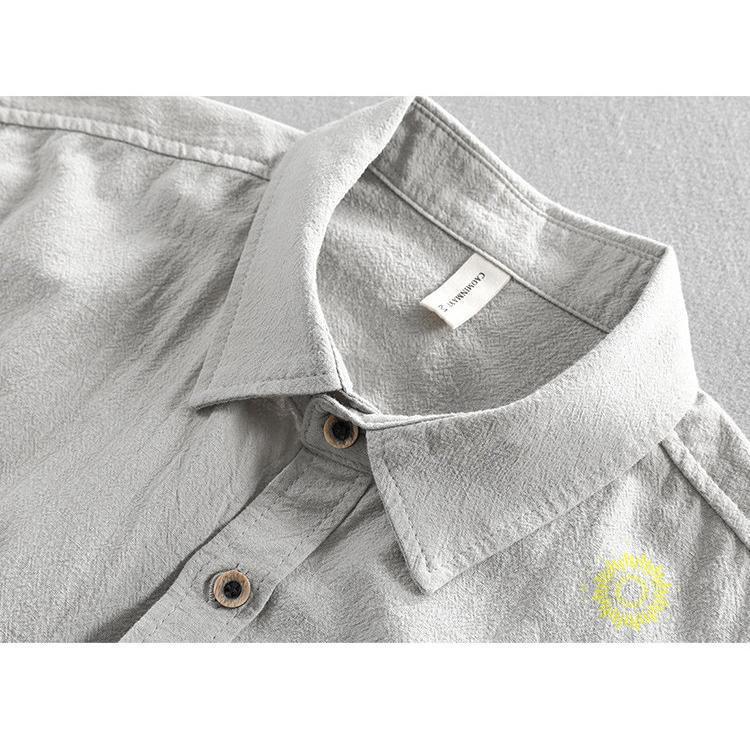 カジュアルシャツ メンズ 長袖 無地 長袖シャツ シャツ 50代 通勤 綿シャツ 秋服 トップス 綿100% 40代 春秋 白シャツ 