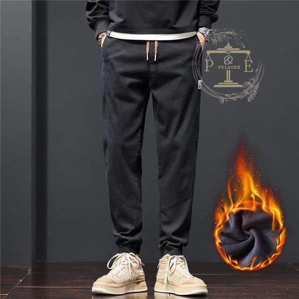 サルエルパンツ メンズ 裏起毛パンツ ジーンズ 厚手 暖かい 裏起毛 やや伸縮 暖パン 暖ズボン 厚手 ストレッチパンツ 秋冬 