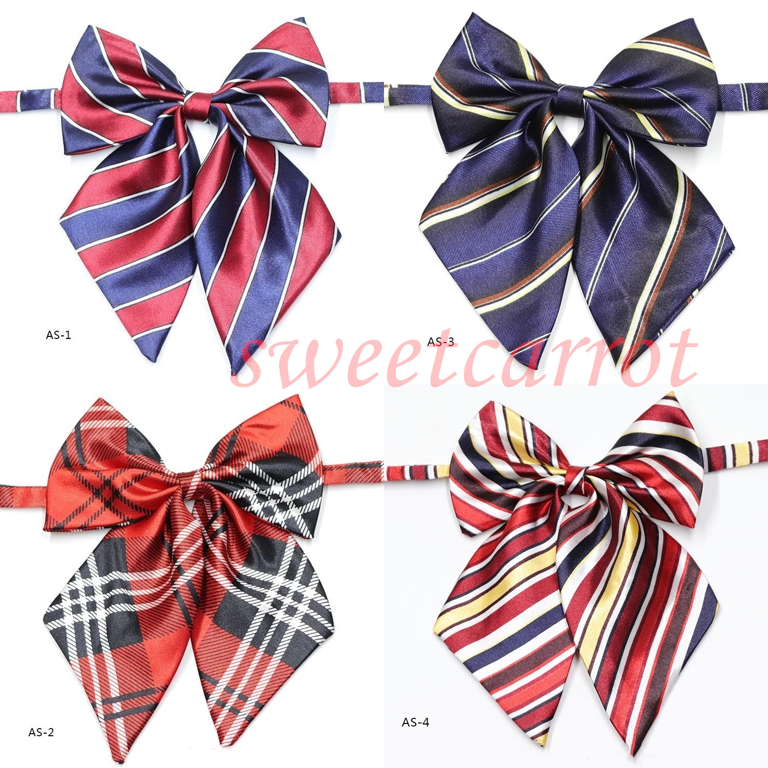 46COLOR スクールリボン お洒落 女子高生 韓国風 レディース ワンタッチ セーラー服 ストライプ 中学生 プレゼント リボン 業務用 かわいい 制服リボン 