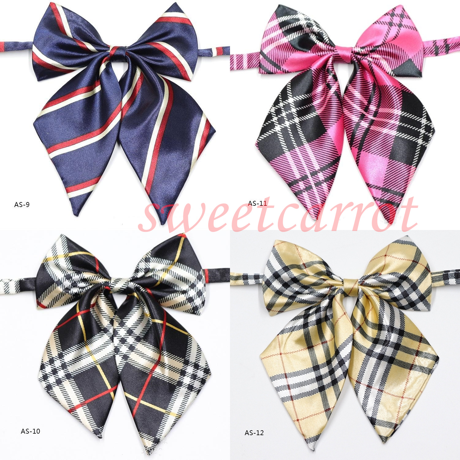 46COLOR スクールリボン お洒落 女子高生 韓国風 レディース ワンタッチ セーラー服 ストライプ 中学生 プレゼント リボン 業務用 かわいい 制服リボン 