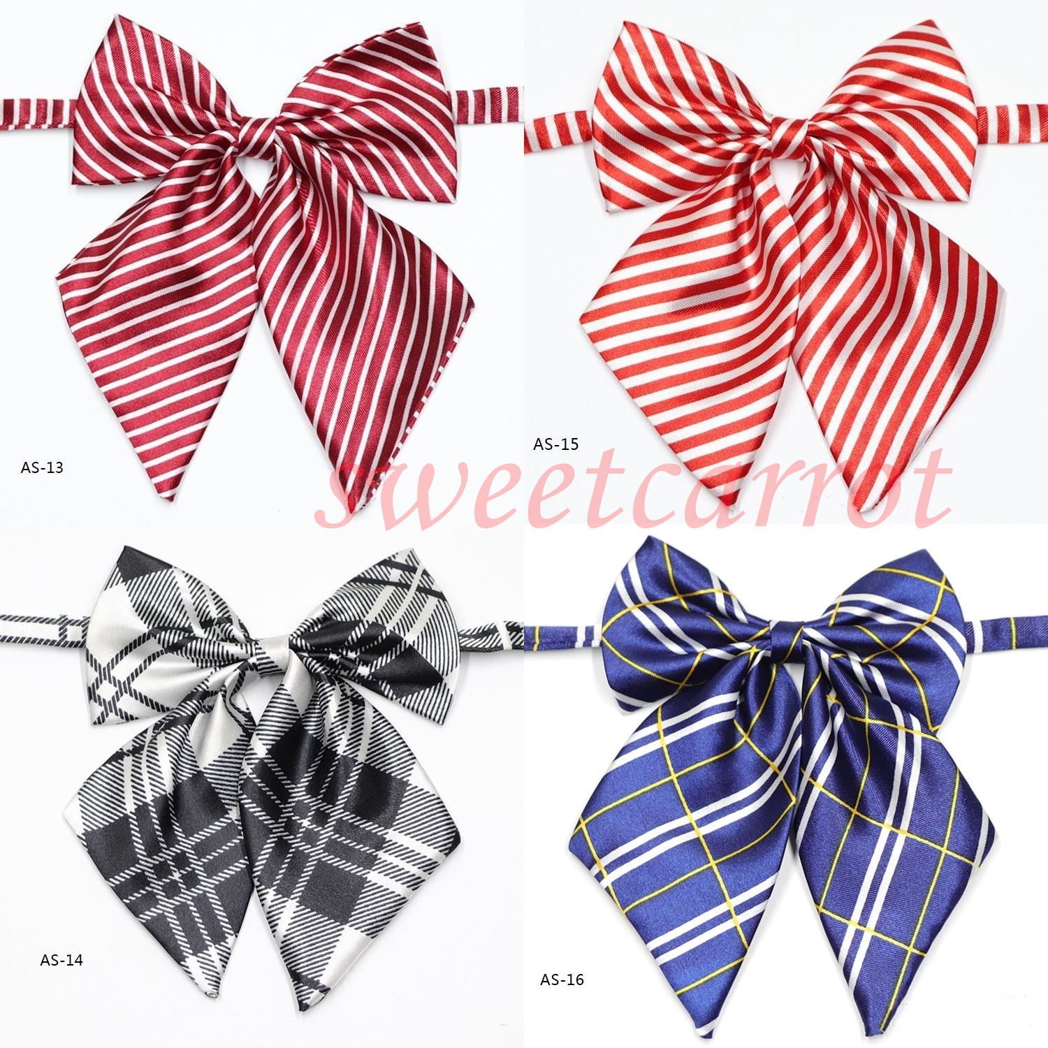 46COLOR スクールリボン お洒落 女子高生 韓国風 レディース ワンタッチ セーラー服 ストライプ 中学生 プレゼント リボン 業務用 かわいい 制服リボン 