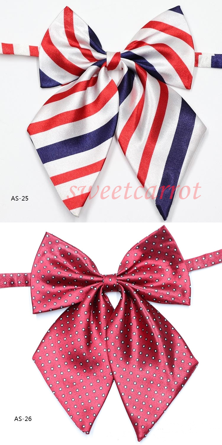 46COLOR スクールリボン お洒落 女子高生 韓国風 レディース ワンタッチ セーラー服 ストライプ 中学生 プレゼント リボン 業務用 かわいい 制服リボン 