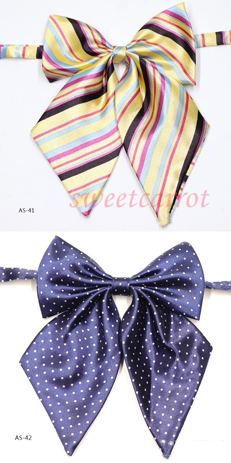 46COLOR スクールリボン お洒落 女子高生 韓国風 レディース ワンタッチ セーラー服 ストライプ 中学生 プレゼント リボン 業務用 かわいい 制服リボン 