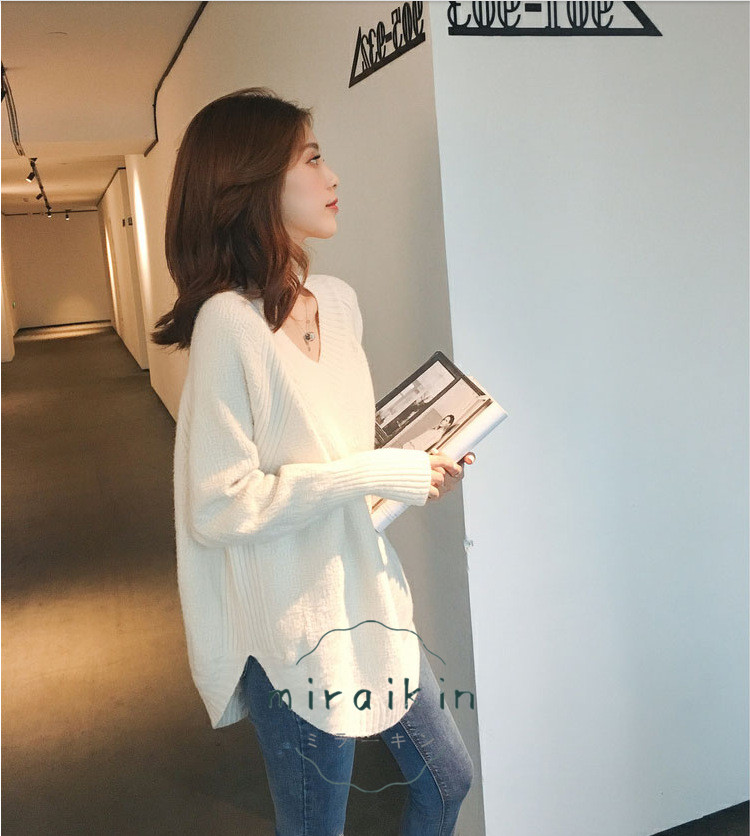 チュニック トップス ニット セーター レディース ラウンドヘム模様編みニット ゆったり 春 長袖 かわいい 女性 送料無料 スリット入り 秋 薄手 トップス 冬 