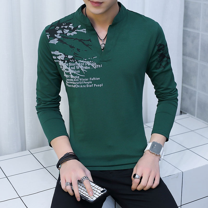 ヘンリーネックTシャツ メンズ ロンT 長袖 無地 ロングTシャツ ティーシャツ 春服 トップス インナー 