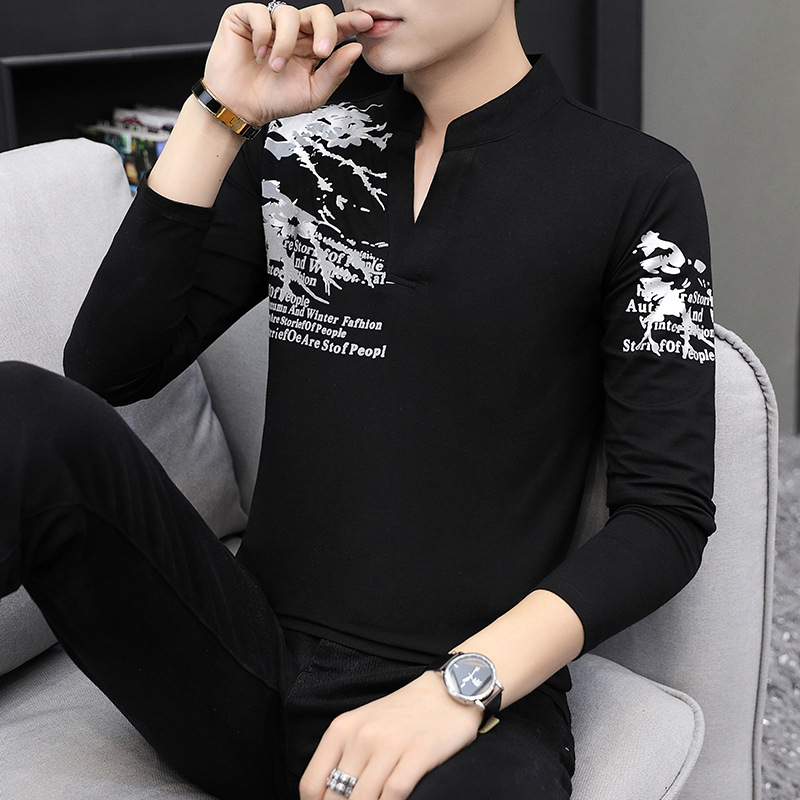 ヘンリーネックTシャツ メンズ ロンT 長袖 無地 ロングTシャツ ティーシャツ 春服 トップス インナー 