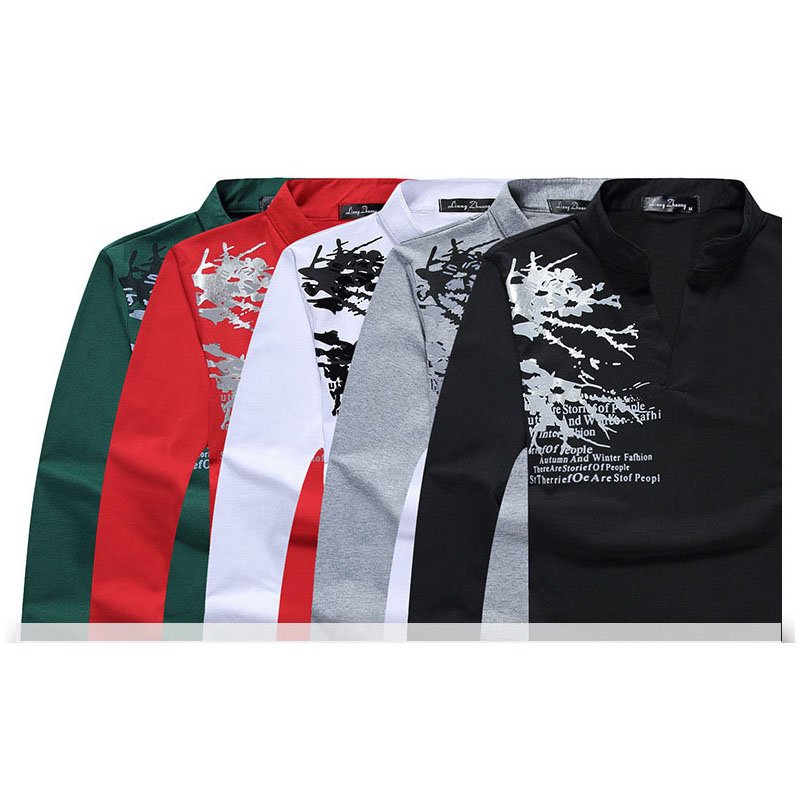 ヘンリーネックTシャツ メンズ ロンT 長袖 無地 ロングTシャツ ティーシャツ 春服 トップス インナー 