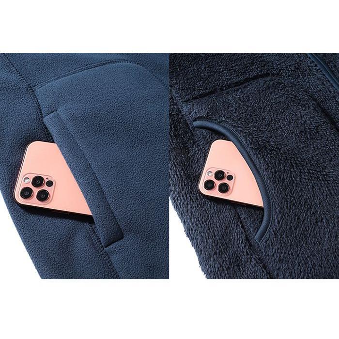 フブルゾン メンズ 2TYPE フーディ 立ち襟 両面着用 ボア フ無地 リバーシブル アウター 