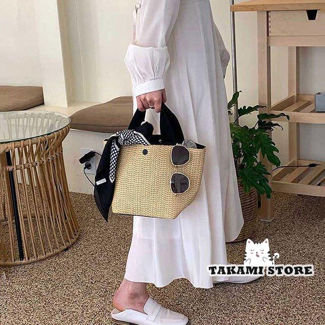 おしゃれ かごバッグ トートバッグ 女性用 かばん カゴバッグ カジュアル 無地 ナチュラル 可愛い マチあり 手提げバッグ シンプル 