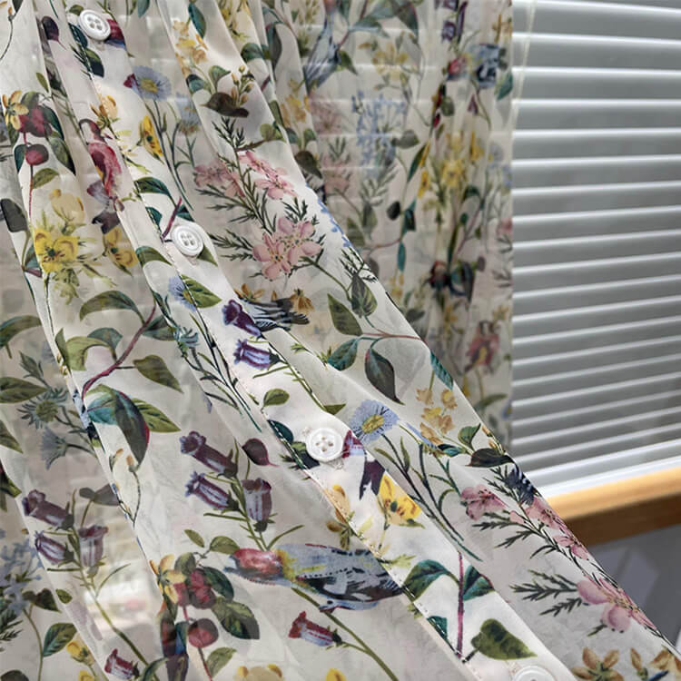 ブラウス レディース 韓国 長袖 トップス 花柄 ボタニカル バルーンスリーブ ギャザー レトロ ボヘミアン シフォン ノーおしゃれ 