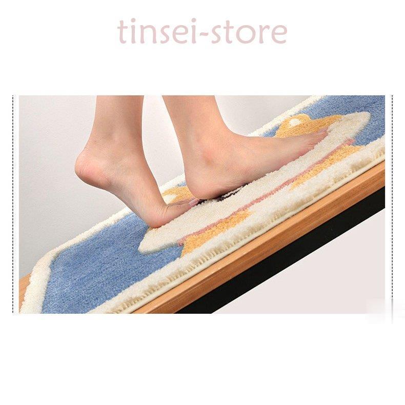 ラグマット 50*80CM絨毯 柴犬柄 カーペット リビング対応 シーズン リビング対応 滑り止め おしゃれ 北欧家具 厚手 洗える 