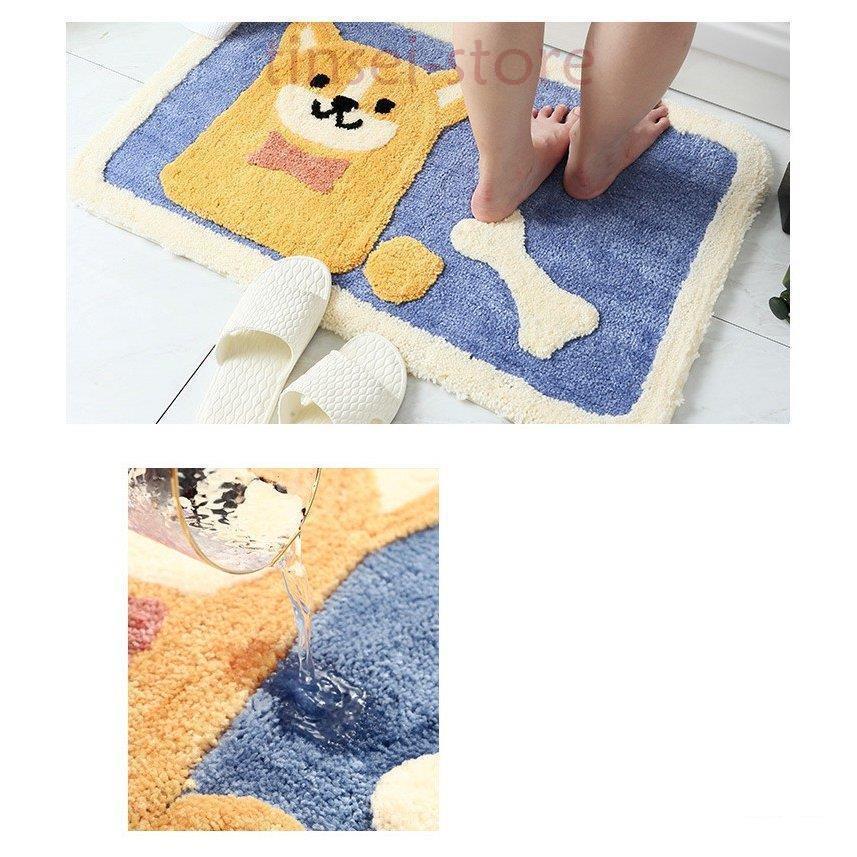 ラグマット 50*80CM絨毯 柴犬柄 カーペット リビング対応 シーズン リビング対応 滑り止め おしゃれ 北欧家具 厚手 洗える 