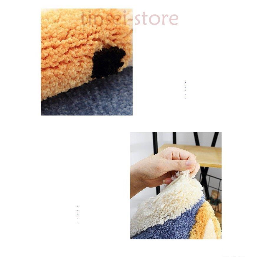 ラグマット 50*80CM絨毯 柴犬柄 カーペット リビング対応 シーズン リビング対応 滑り止め おしゃれ 北欧家具 厚手 洗える 