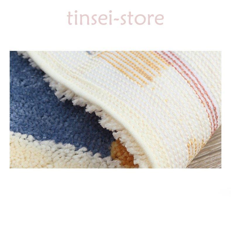 ラグマット 50*80CM絨毯 柴犬柄 カーペット リビング対応 シーズン リビング対応 滑り止め おしゃれ 北欧家具 厚手 洗える 