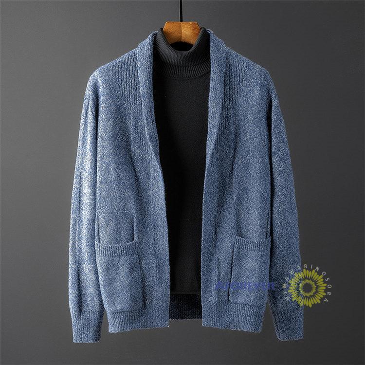 カーディガン メンズ ニット 無地 カジュアル ニットカーディガン ニットジャケット 秋 ライトアウター 通勤 秋服 ニットソー 40代 ファッション 50代 
