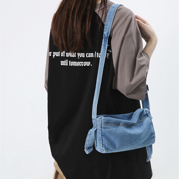 2023 新作 レディース メンズ キッズ デニム バッグ インディゴ ミニショルダー スクエア 四角 メンズ フォルム メッセンジャーバッグ 斜め掛け 底敷 ミニバッグ