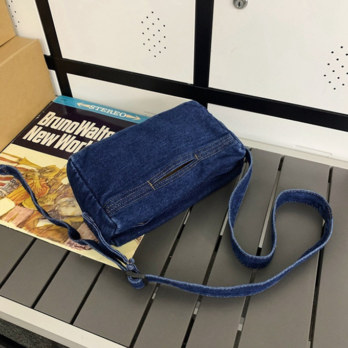2023 新作 レディース メンズ キッズ デニム バッグ インディゴ ミニショルダー スクエア 四角 メンズ フォルム メッセンジャーバッグ 斜め掛け 底敷 ミニバッグ