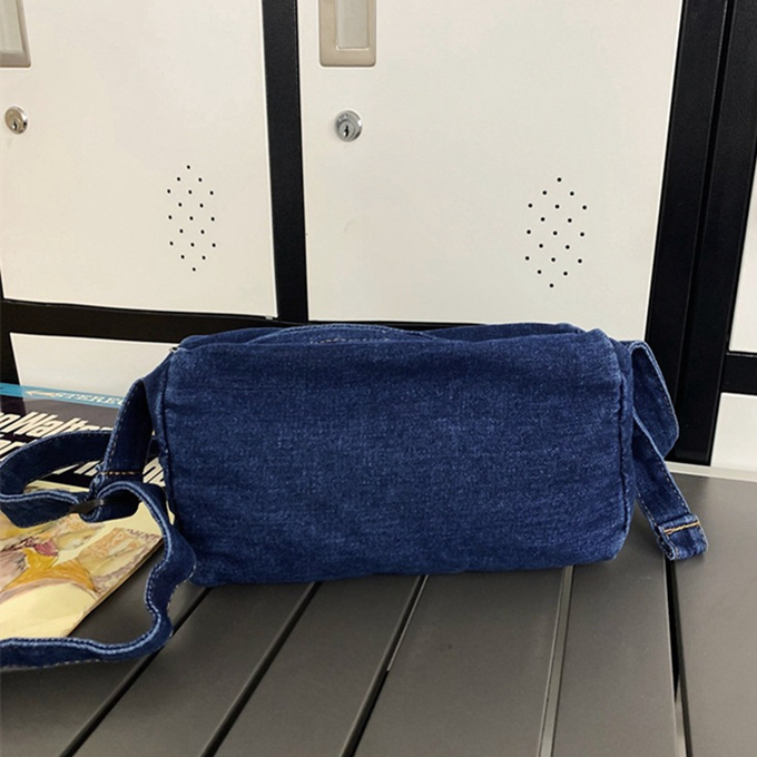 2023 新作 レディース メンズ キッズ デニム バッグ インディゴ ミニショルダー スクエア 四角 メンズ フォルム メッセンジャーバッグ 斜め掛け 底敷 ミニバッグ