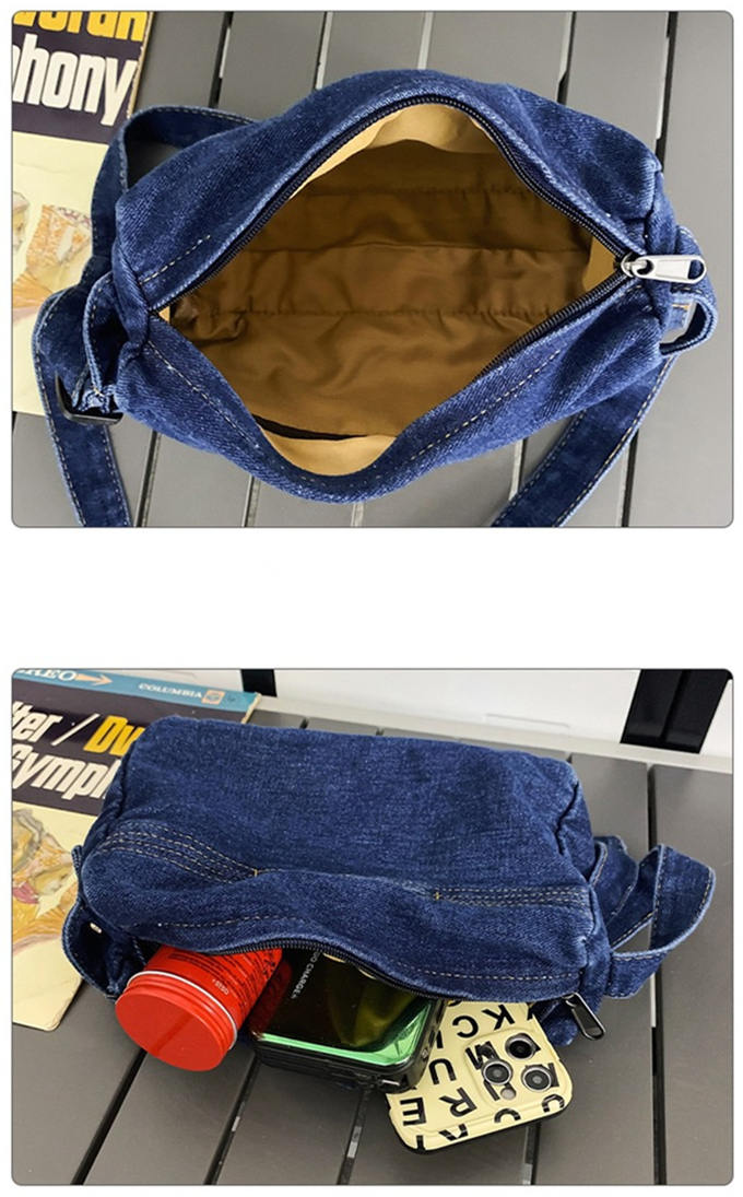 2023 新作 レディース メンズ キッズ デニム バッグ インディゴ ミニショルダー スクエア 四角 メンズ フォルム メッセンジャーバッグ 斜め掛け 底敷 ミニバッグ