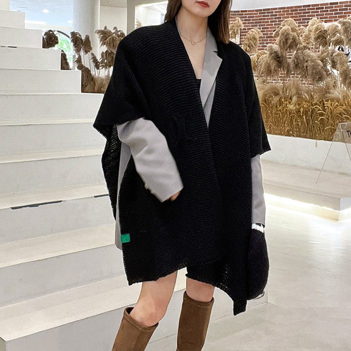 ニットケープ ショール レディース ポレロ ストール ポンチョ レディース 秋冬 防寒着 大判 ニット ケープ ケープコート ショール 