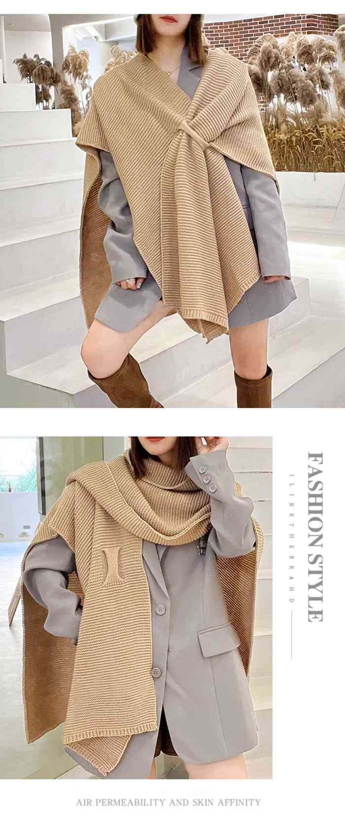 ニットケープ ショール レディース ポレロ ストール ポンチョ レディース 秋冬 防寒着 大判 ニット ケープ ケープコート ショール 
