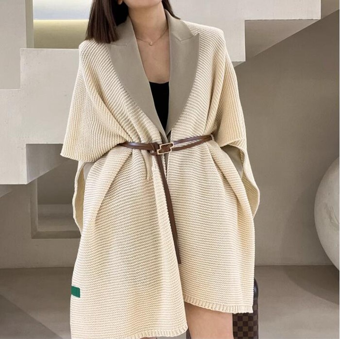 ニットケープ ショール レディース ポレロ ストール ポンチョ レディース 秋冬 防寒着 大判 ニット ケープ ケープコート ショール 