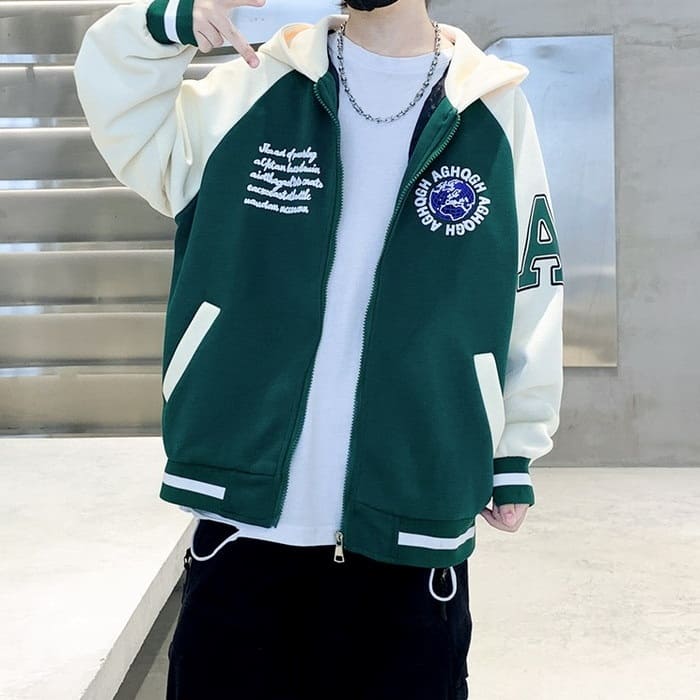 小学生 男の子 フード付き ブルゾン ジャンパー ジャケット ストリート キッズ 韓国 アウター 通学 ダンス ジュニア 子供服 子ども スポーツ 春秋 