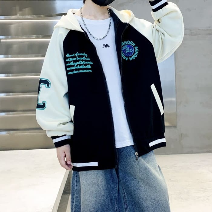 小学生 男の子 フード付き ブルゾン ジャンパー ジャケット ストリート キッズ 韓国 アウター 通学 ダンス ジュニア 子供服 子ども スポーツ 春秋 