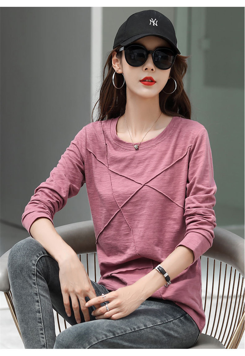 セール Tシャツ レディース カットソー 長袖 ラウンドネック カジュアル おしゃれ トップス インナー ブラウス プルオーバー シンプル ゆったり 