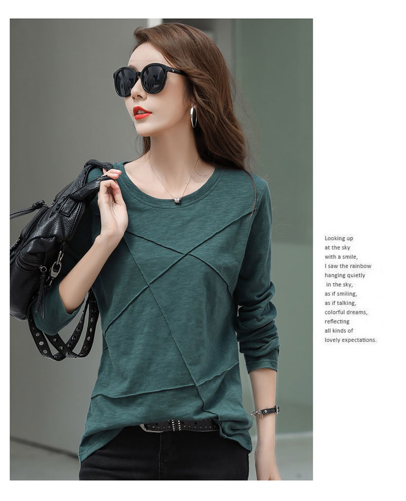 セール Tシャツ レディース カットソー 長袖 ラウンドネック カジュアル おしゃれ トップス インナー ブラウス プルオーバー シンプル ゆったり 