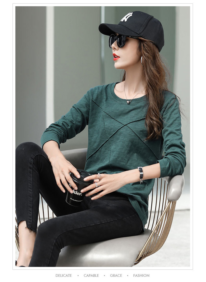 セール Tシャツ レディース カットソー 長袖 ラウンドネック カジュアル おしゃれ トップス インナー ブラウス プルオーバー シンプル ゆったり 