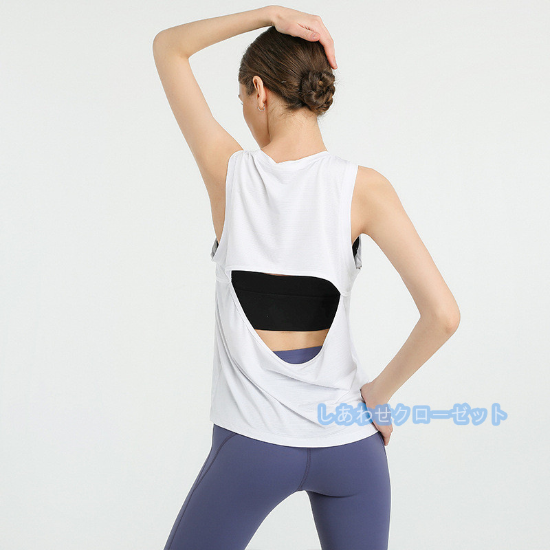 ヨガウェア レディース トップス 袖なし Tシャツ ホットヨガ おしゃれ かわいい 速乾 スポーツウェア フィットネス 吸汗 ランニングウェア 