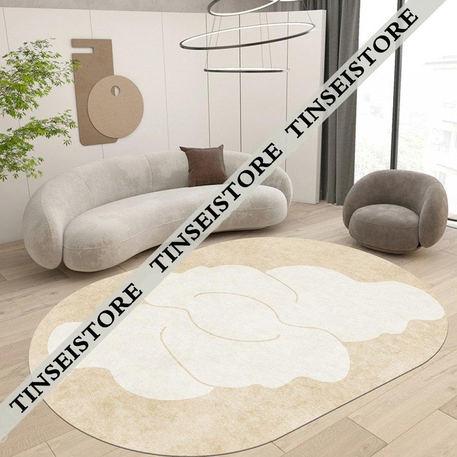 北欧 円丸ラグマット部屋 丸型カーペット 円形 ラグ カーペット 柔らか 床暖房対応 まる型 マット書斎 洗える 丸いカーペット 防音 おしゃれ幾何学柄 
