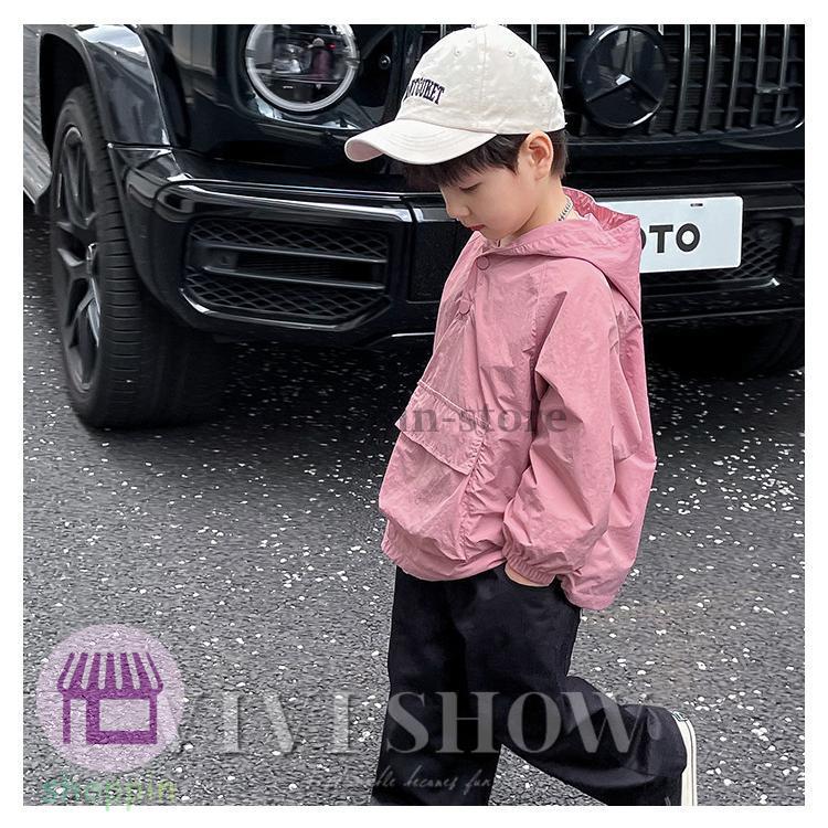 キッズ アウター 長袖 トップス フードつき プルオーバー ポケット カジュアル 動きやすい シンプル ノー あわせやすい 着やすい 