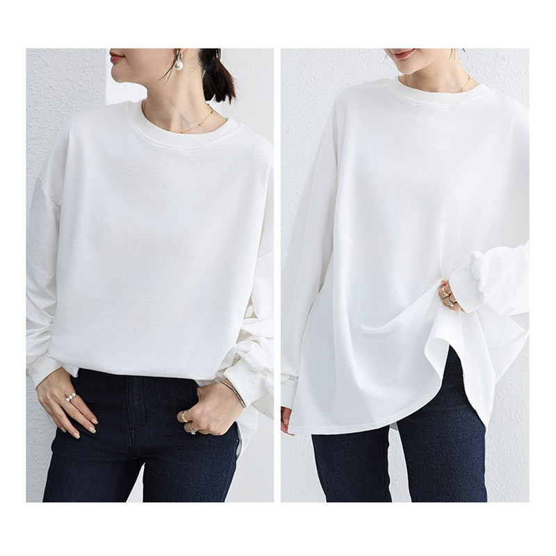 トレーナー レディース ゆったり スウェット カットソー 長袖 可愛い ビッグシルエット プルオーバー おしゃれ Tシャツ ストライプ 大きいサイズ カジュアル 