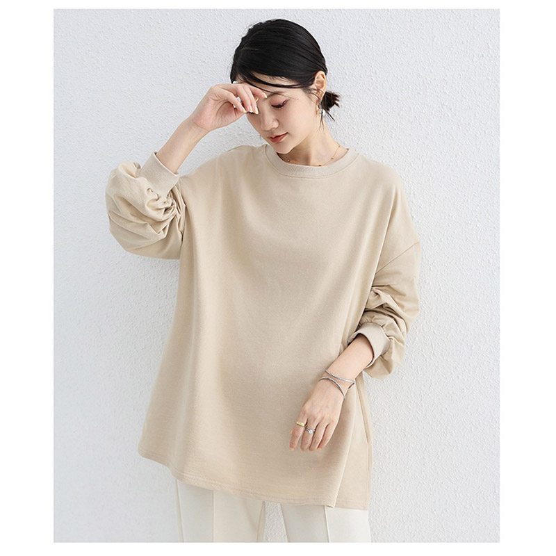 トレーナー レディース ゆったり スウェット カットソー 長袖 可愛い ビッグシルエット プルオーバー おしゃれ Tシャツ ストライプ 大きいサイズ カジュアル 
