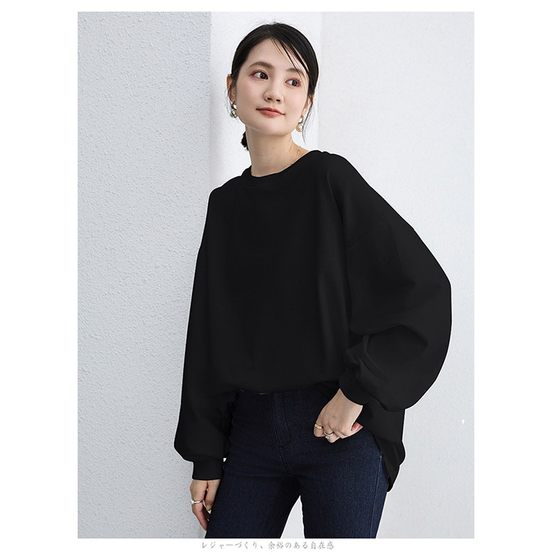 トレーナー レディース ゆったり スウェット カットソー 長袖 可愛い ビッグシルエット プルオーバー おしゃれ Tシャツ ストライプ 大きいサイズ カジュアル 