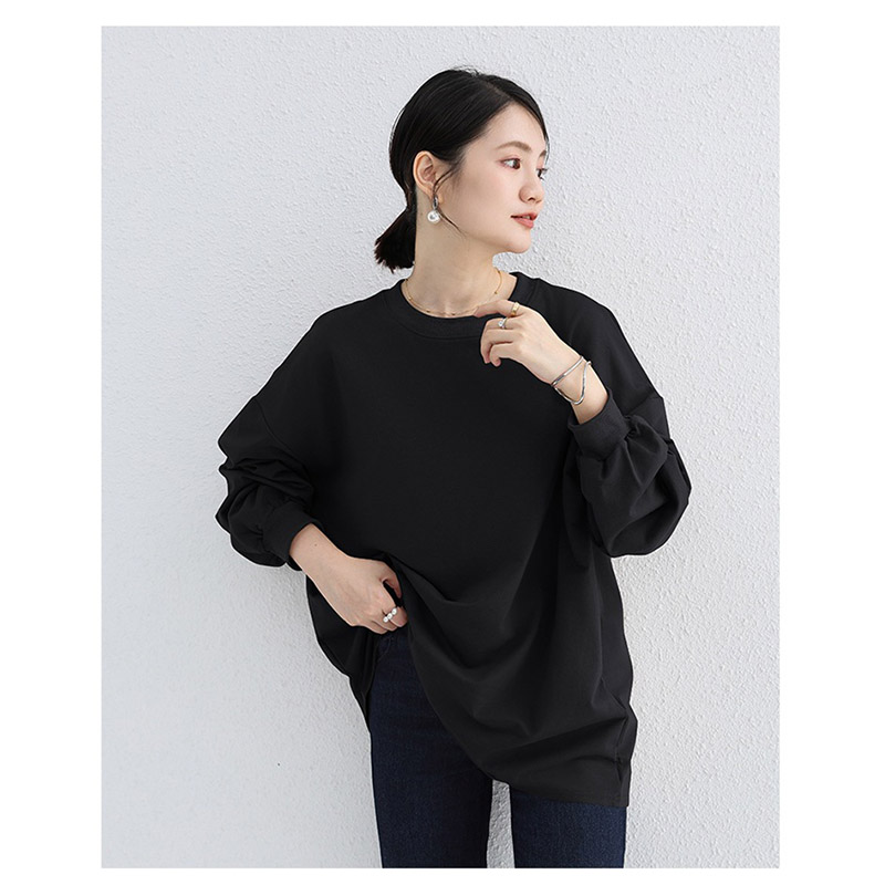 トレーナー レディース ゆったり スウェット カットソー 長袖 可愛い ビッグシルエット プルオーバー おしゃれ Tシャツ ストライプ 大きいサイズ カジュアル 