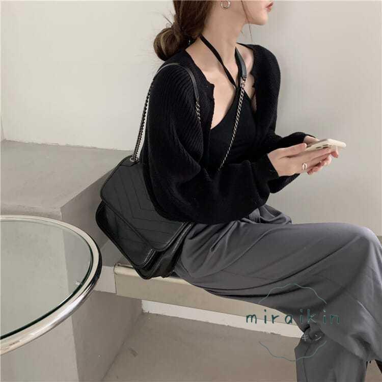 ボレロニットカーディガン クロップド丈 秋 レディース 大人カジュアル 長袖ショート丈カーデ ドロップショルダー 前開きニットトップス 羽織り 韓国 