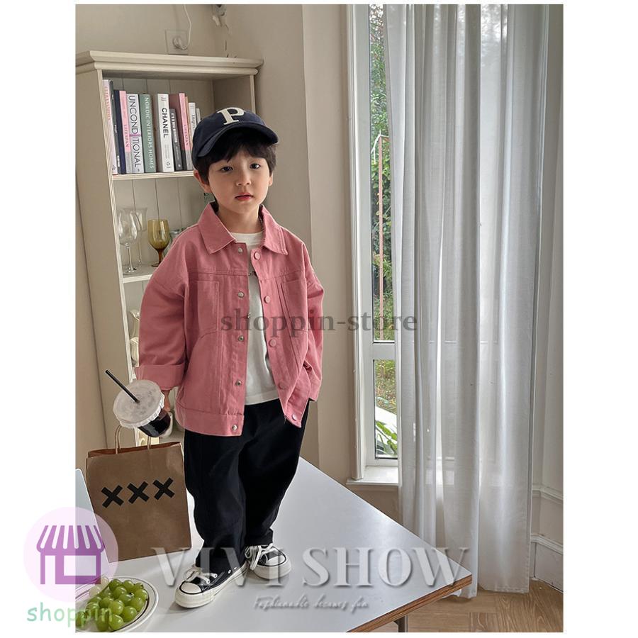 キッズ シャツ 長袖 トップス アウター スナップボタン 着やすい おしゃれ あわせやすい かわいい ゆったり ノーカジュアルシャツ 動きやすい シンプル 