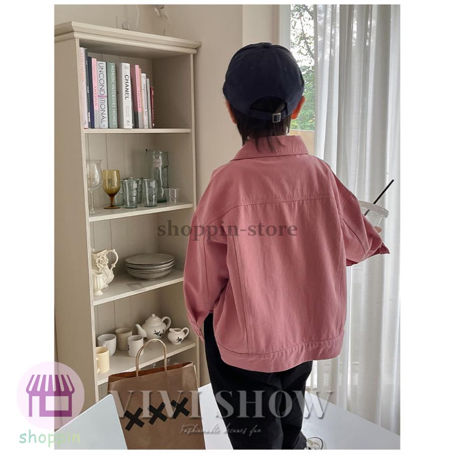 キッズ シャツ 長袖 トップス アウター スナップボタン 着やすい おしゃれ あわせやすい かわいい ゆったり ノーカジュアルシャツ 動きやすい シンプル 